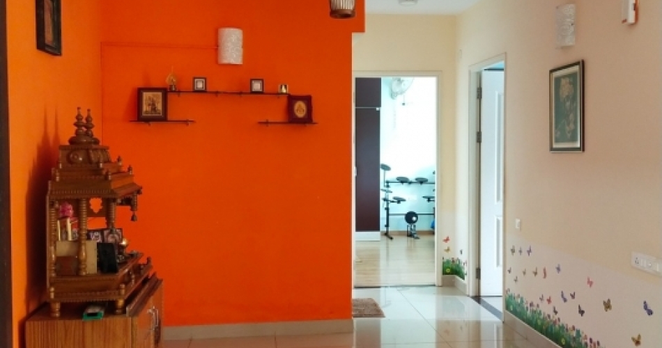 spacious 2 bhk semi furnished flat for sale in brigade altamont, k narayanapura, hennur main road